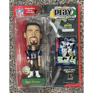 2001 Upper Deck NFL Play Makers Kurt Warner Bobblehead Card Collectible STL Rams